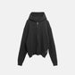 SimplyComplicated - HONEYCOMB WAFFLE HOODIE - BLACK