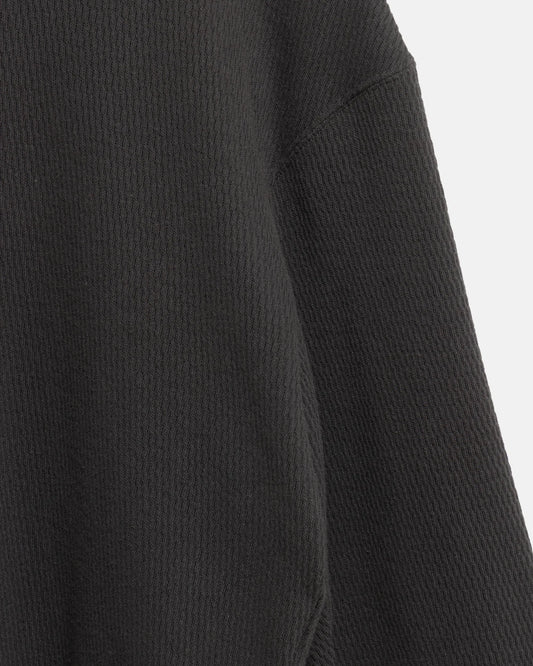 SimplyComplicated - HONEYCOMB WAFFLE HOODIE - BLACK