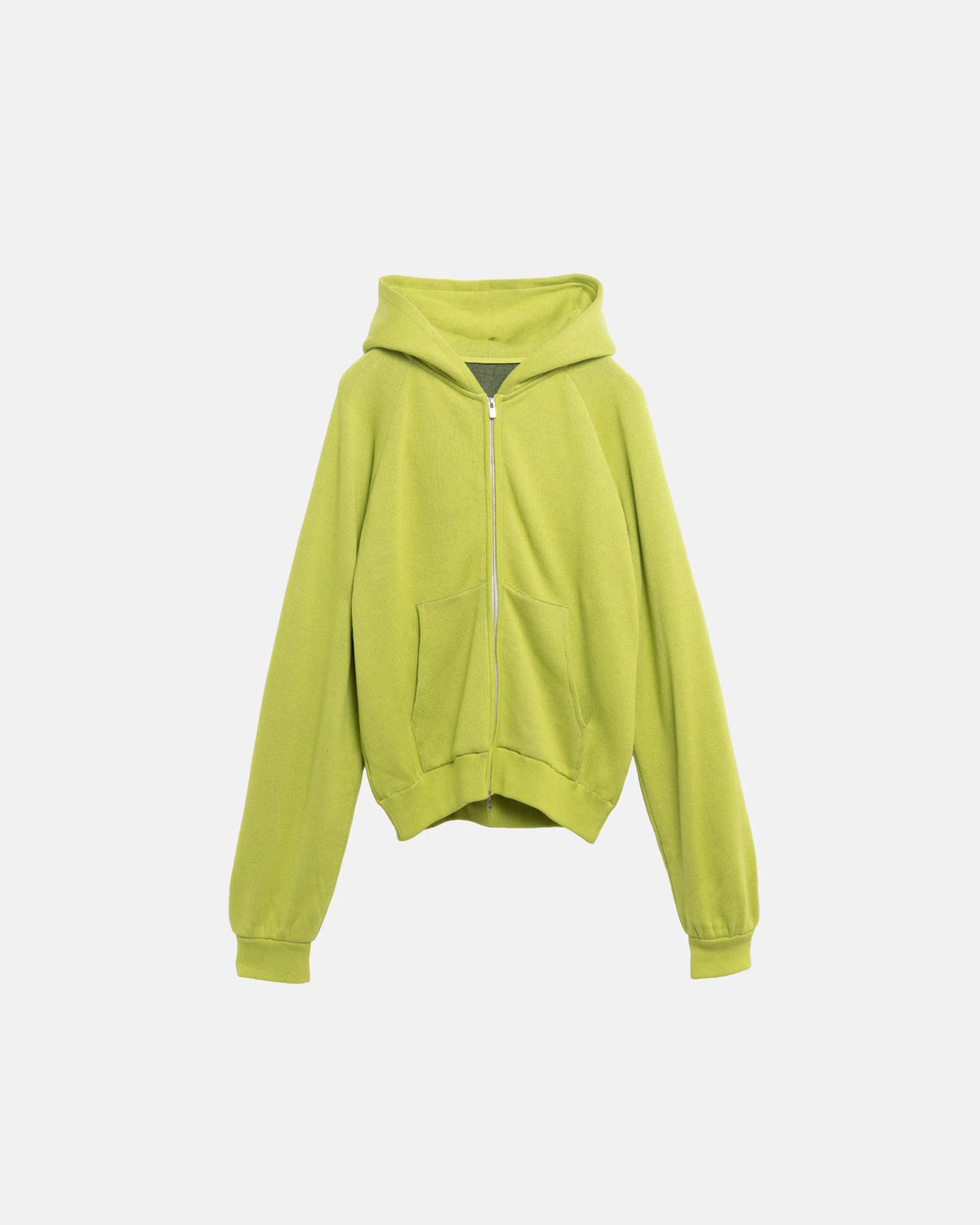 SimplyComplicated - KNITTED ZIP HOODIE - GREEN TEA