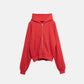 SimplyComplicated - KNITTED ZIP HOODIE - RED