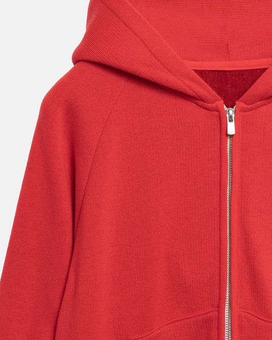 SimplyComplicated - KNITTED ZIP HOODIE - RED