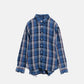 SimplyComplicated - RAW EDGE CHECK SHIRT - BLUE CHECK