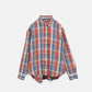 SimplyComplicated - RAW EDGE CHECK SHIRT - RED CHECK