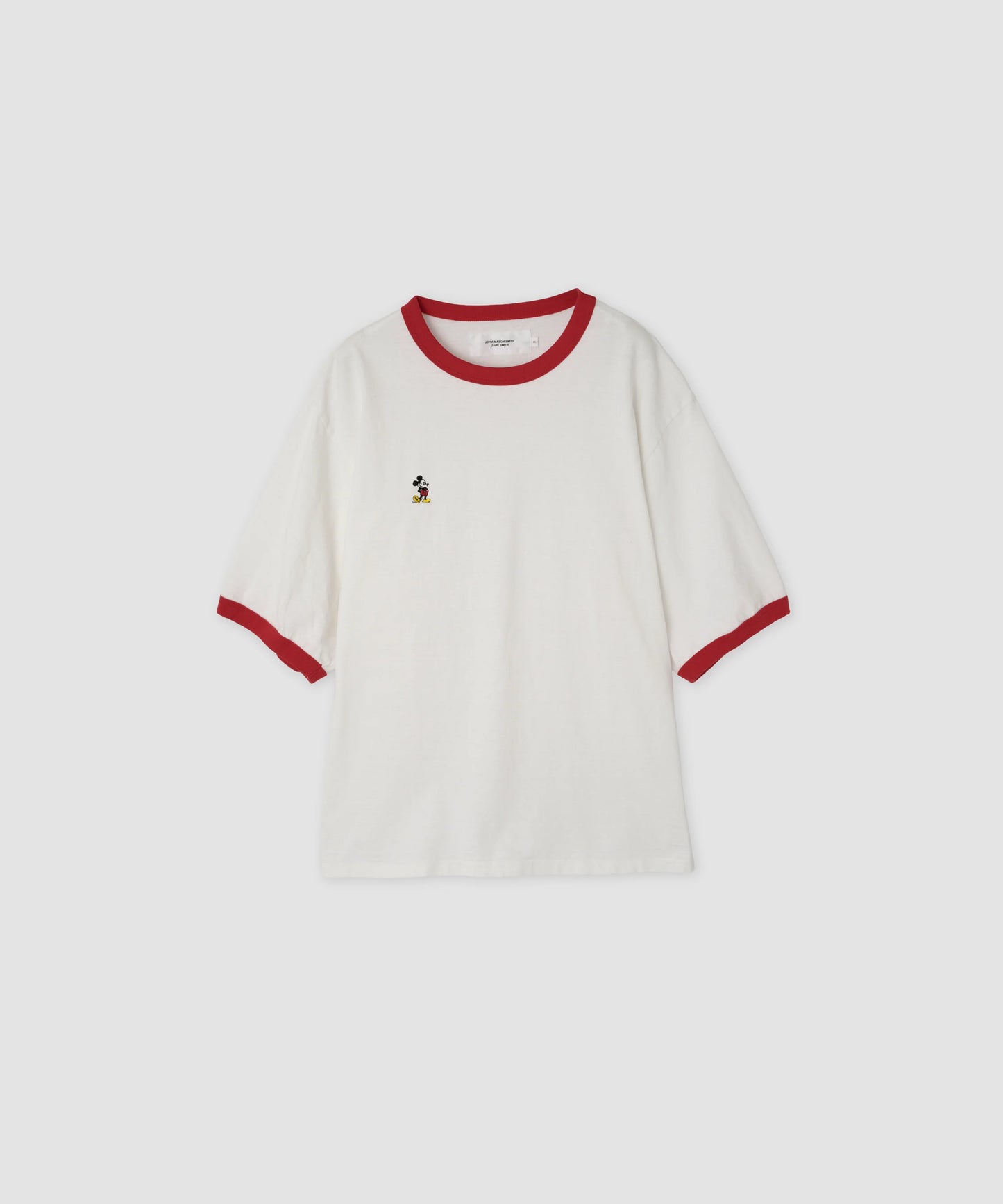 JOHN MASON SMITH / JANE SMITH - MICKEY RINGER T-SHIRT - WHITE RED RINGER