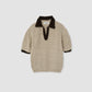 JOHN MASON SMITH / JANE SMITH - 3G KNIT POLO - NATURAL MIX