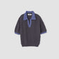 JOHN MASON SMITH / JANE SMITH - 3G KNIT POLO - PURPLE MIX