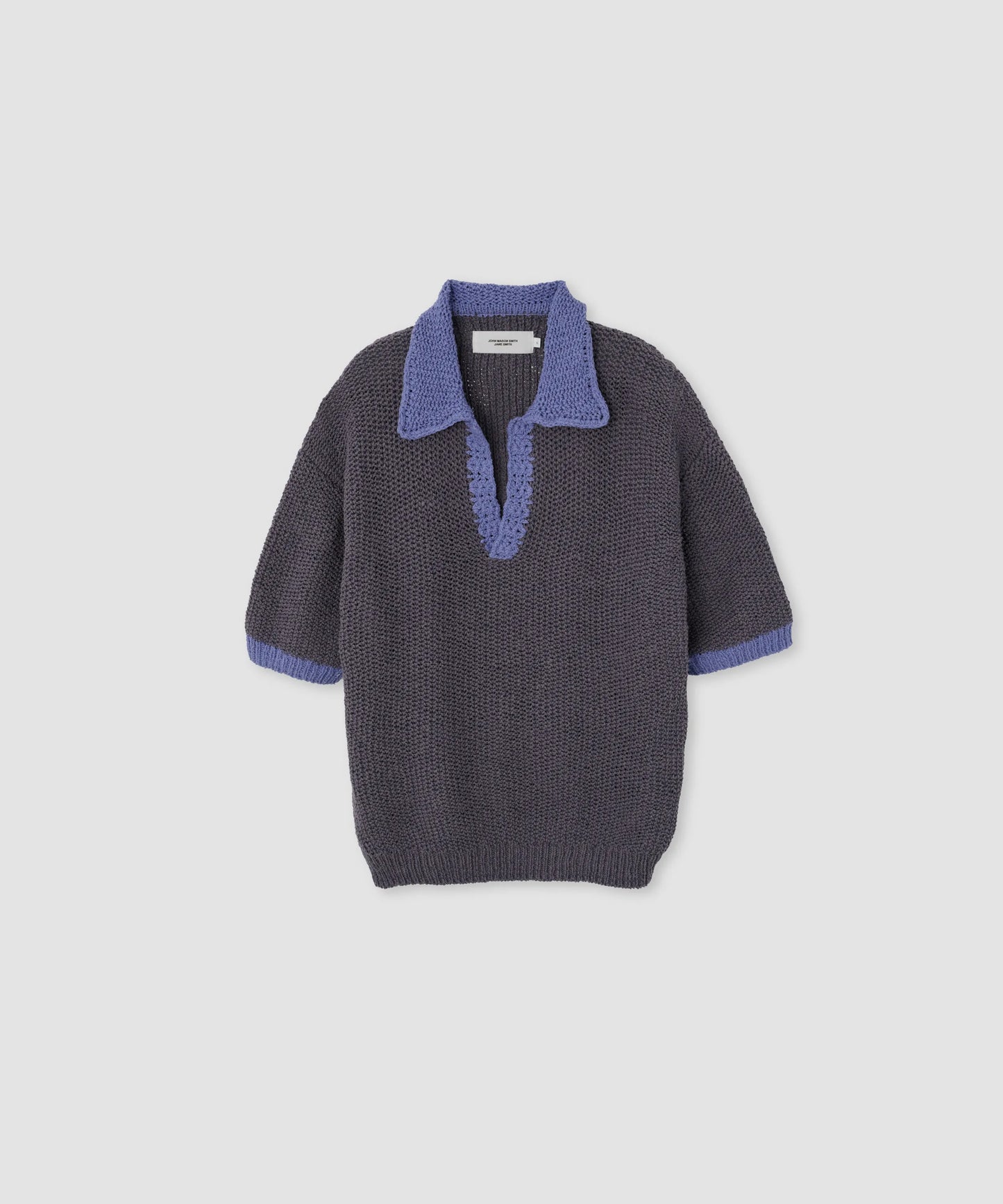 JOHN MASON SMITH / JANE SMITH - 3G KNIT POLO - PURPLE MIX