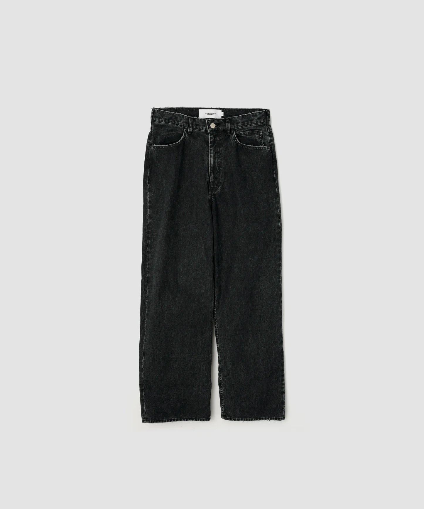 JOHN MASON SMITH / JANE SMITH - SULFUR DYE HEAVY DUCK CLOTH 5 POCKET PANTS - BLACK