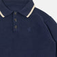 SimplyComplicated - EDGE LINE KNIT POLO - NAVY