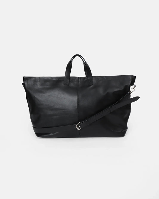 SimplyComplicated - ESSENTIAL LEATHER TOTE BAG - BLACK
