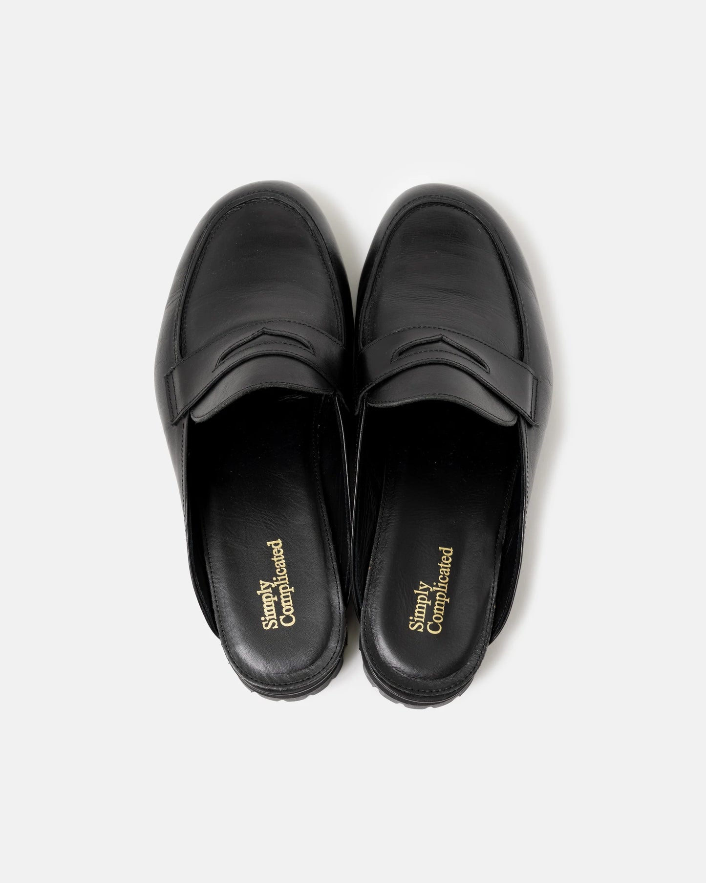 靴 Simply Complicated LOAFER MULE BLACK SimplyComplicated - LOAFER MULE - BLACK – un