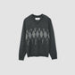 JOHN MASON SMITH / JANE SMITH - 7G DOUBLE JACQUARD ARGYLE V NECK SWEATER - GRAY