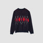 JOHN MASON SMITH / JANE SMITH - 7G DOUBLE JACQUARD ARGYLE V NECK SWEATER - NAVY