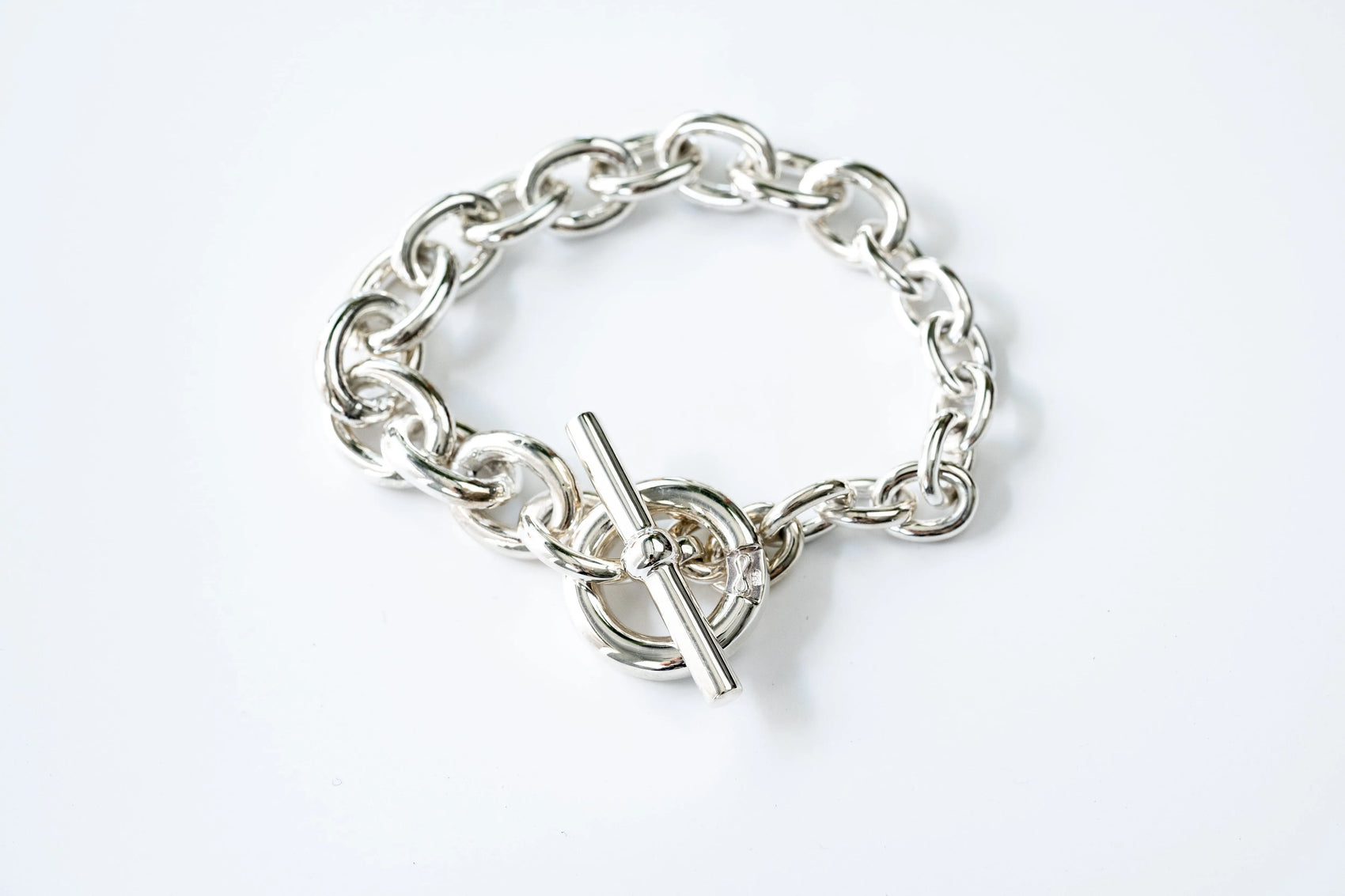 WAKAN SILVER SMITH - Hook connect bracelet gradually (XLARGE) - SILVER