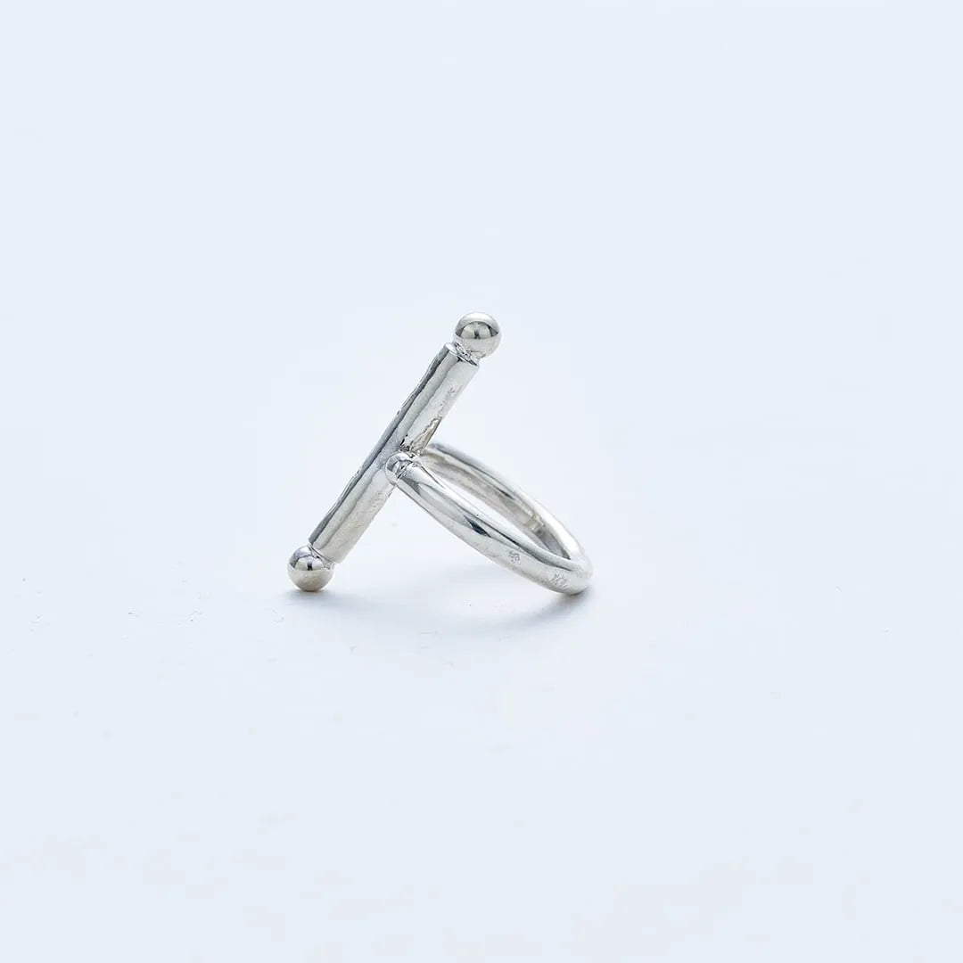 WAKAN SILVER SMITH - Breastplate Ring (Cross) - SILVER