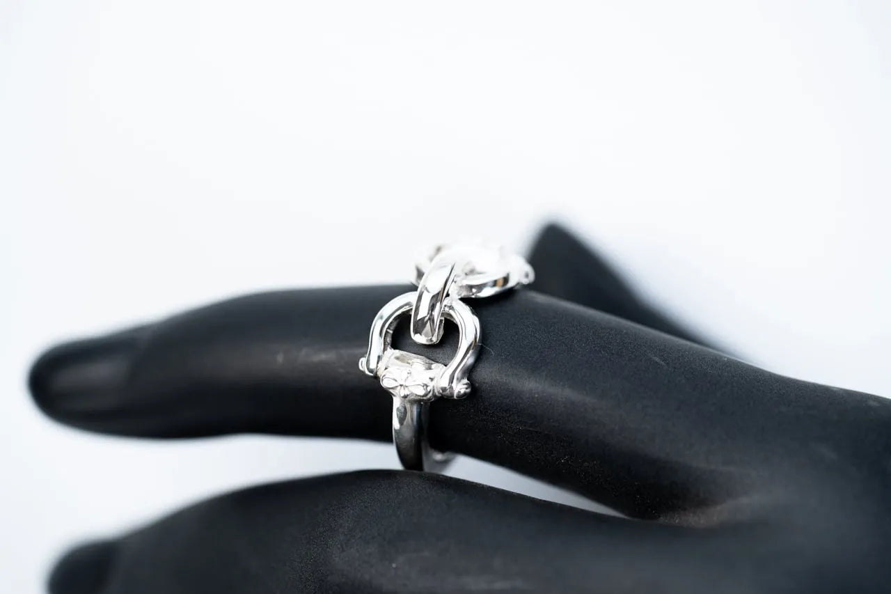 WAKAN SILVER SMITH - Horse bit ring - SILVER