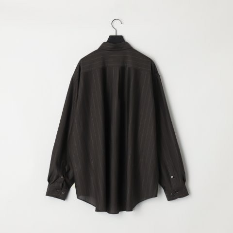 KANEMASA PHIL. - 46G Atmosphere Stripe Shirt - GREY(Nile grey)