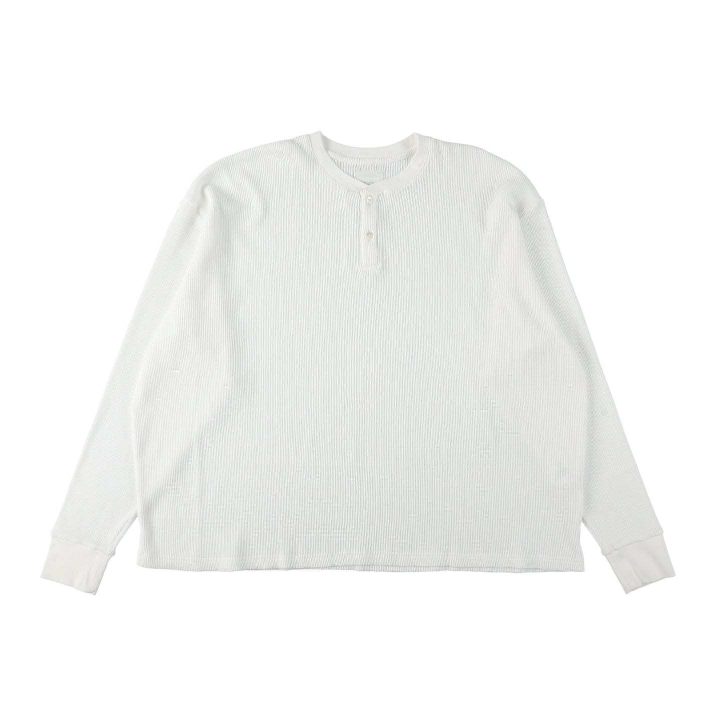 KANEMASA PHIL. - 18G Garment Dye Waffle - WHITE(OXFORD WHITE)