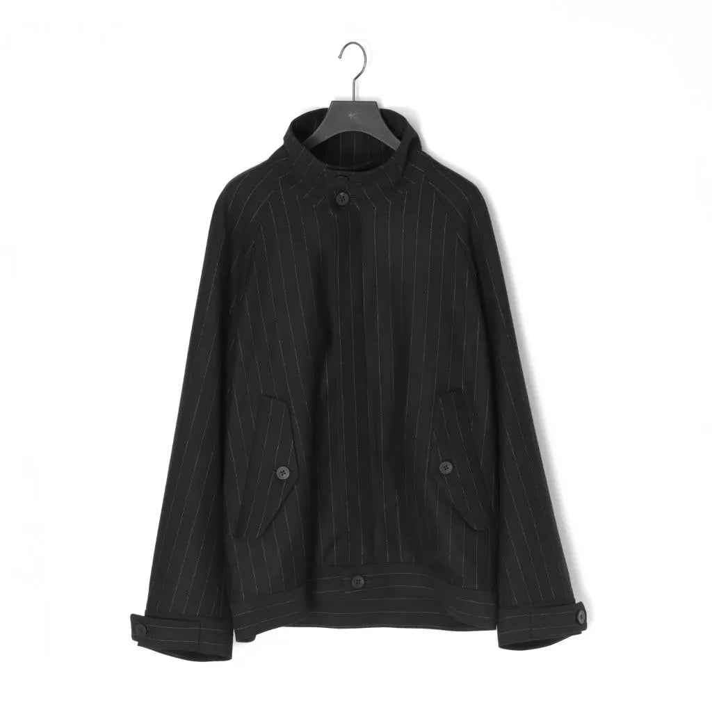 KANEMASA PHIL. - 36G Wool Stripe Blouson - BLACK