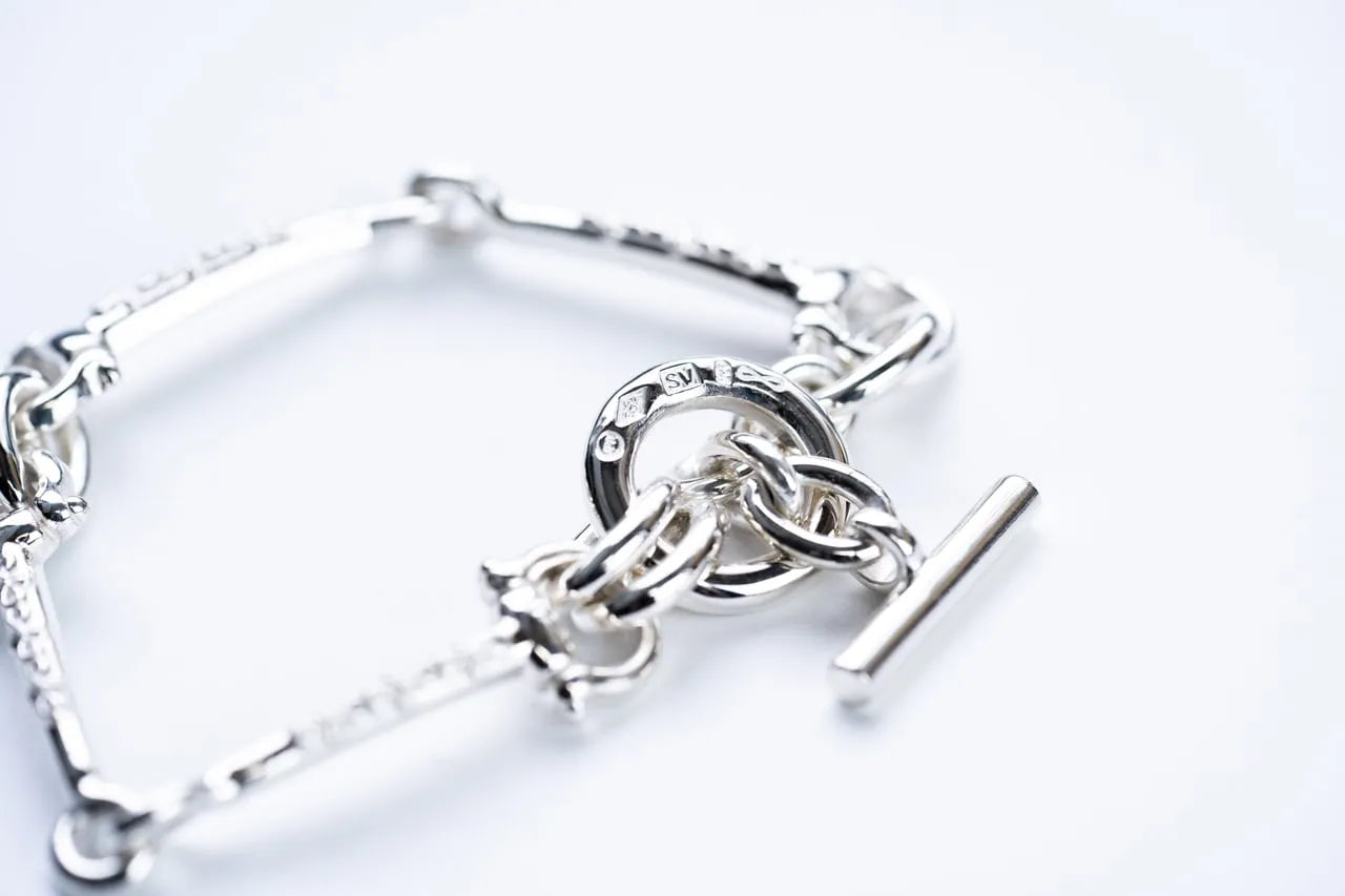 WAKAN SILVER SMITH - Horse bit bracelet (elongated) - SILVER