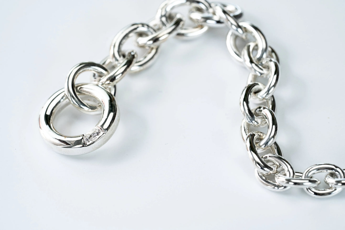WAKAN SILVER SMITH - Hook connect bracelet gradually (XLARGE) - SILVER