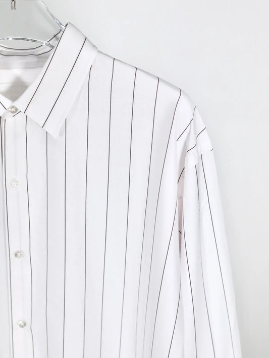 KANEMASA PHIL. - 46G Atmosphere Stripe Shirt - WHITE(Nova White)