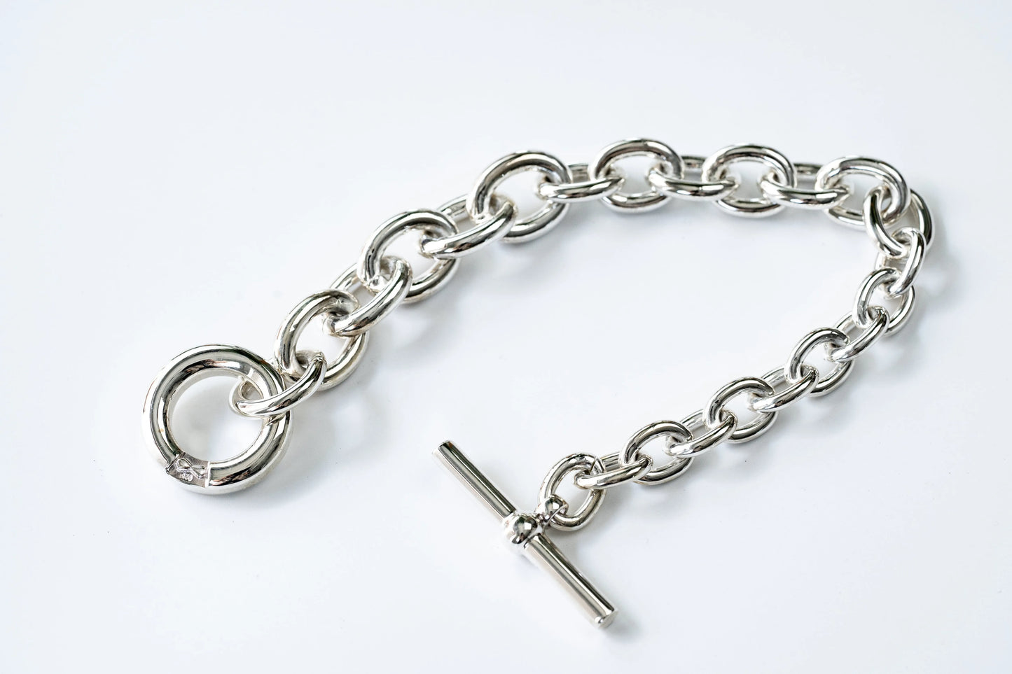 WAKAN SILVER SMITH - Hook connect bracelet gradually (XLARGE) - SILVER
