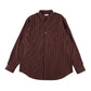 KANEMASA PHIL. - 46G Atmosphere Stripe Shirt - BROWN(Rustic Brown)