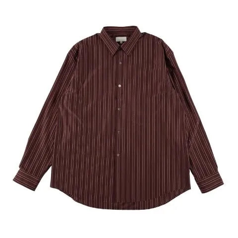 KANEMASA PHIL. - 46G Atmosphere Stripe Shirt - BROWN(Rustic Brown)