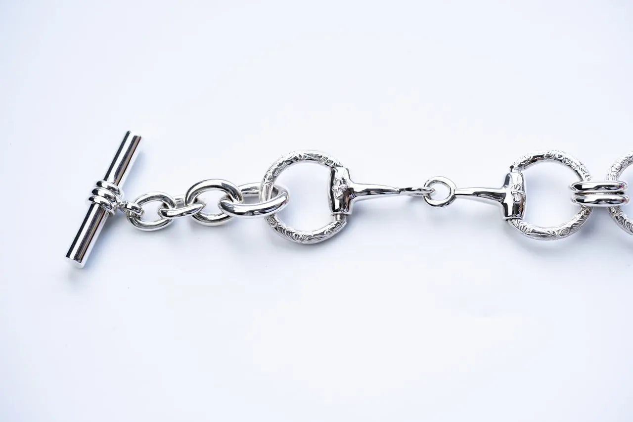 WAKAN SILVER SMITH - Horse bit bracelet (double) - SILVER