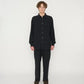 JOHN MASON SMITH / JANE SMITH - SILK NOIL GARMENT DYE OVERSIZED REGULAR COLLAR SHIRT - BROWN