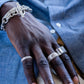 WAKAN SILVER SMITH - Arabesque half round ring L - SILVER
