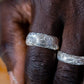 WAKAN SILVER SMITH - Arabesque half round ring L - SILVER
