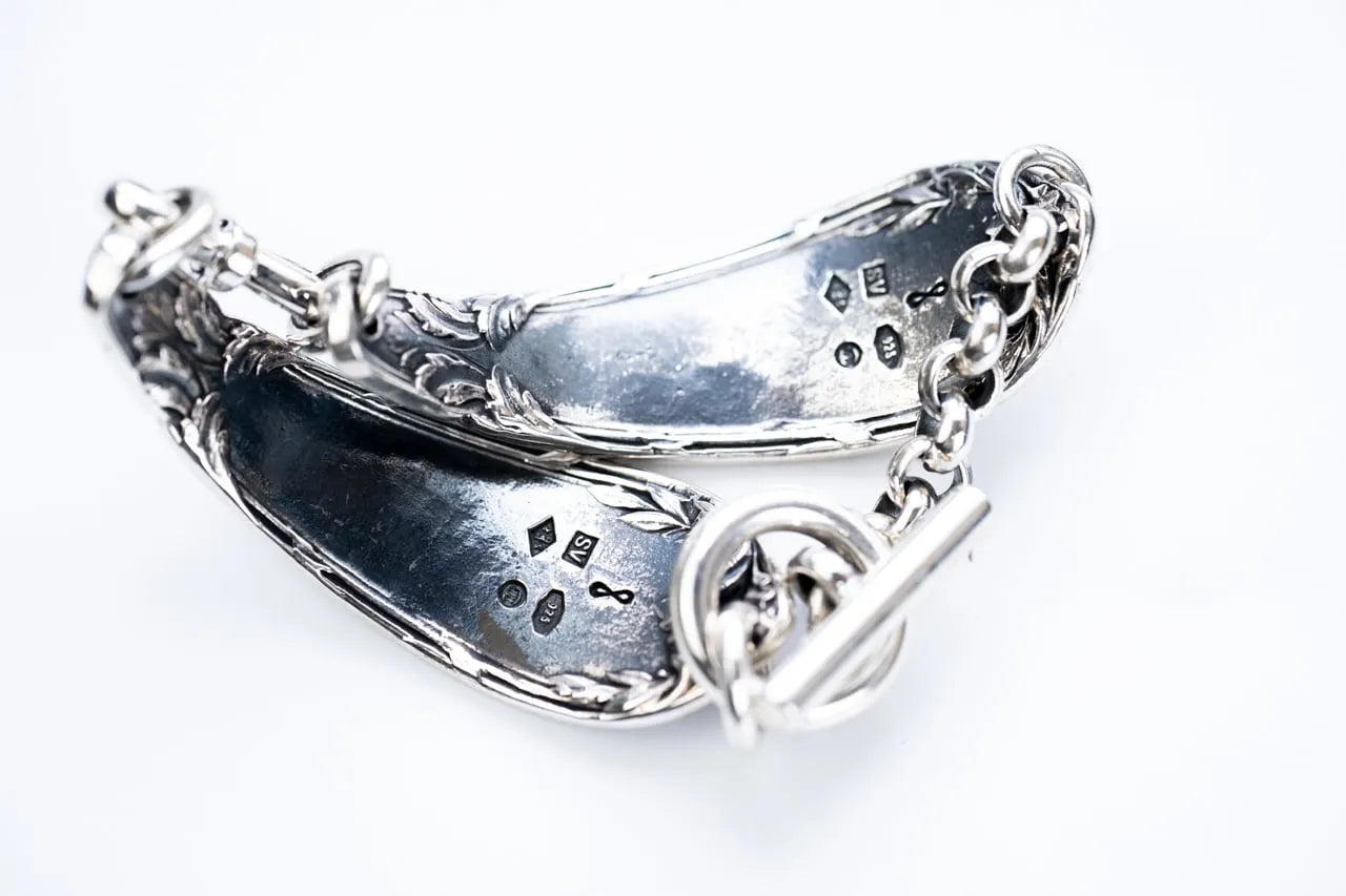 WAKAN SILVER SMITH - Double cutlery bracelet - SILVER
