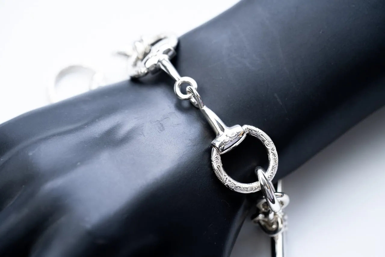 WAKAN SILVER SMITH - Horse bit bracelet (double) - SILVER