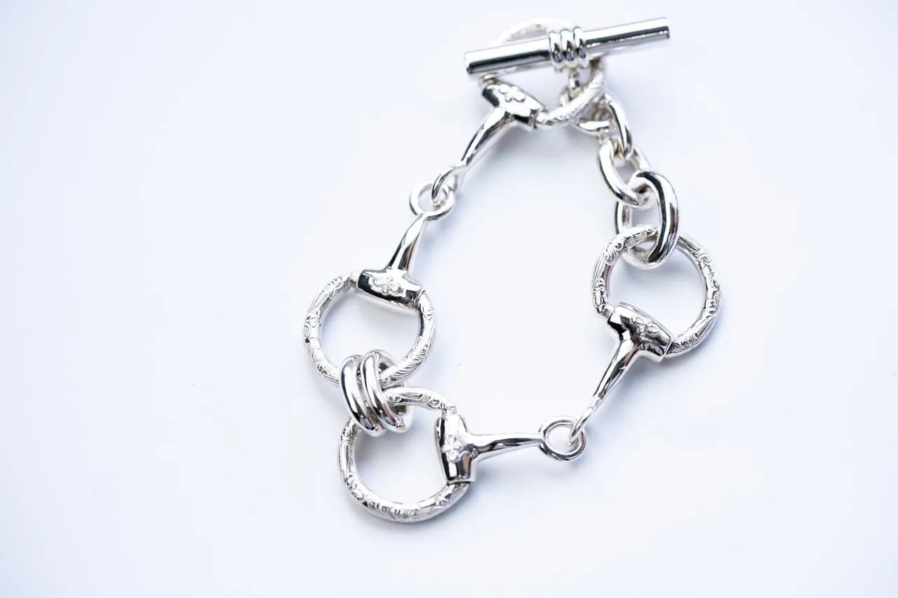 WAKAN SILVER SMITH - Horse bit bracelet (double) - SILVER