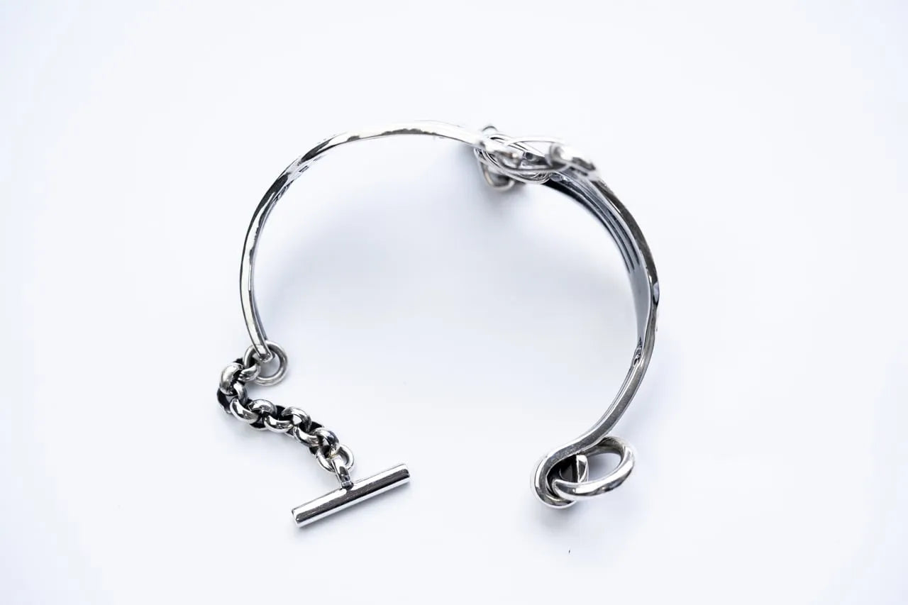 WAKAN SILVER SMITH - Double cutlery bracelet - SILVER