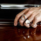 WAKAN SILVER SMITH - See through curve ring M  - SILVER