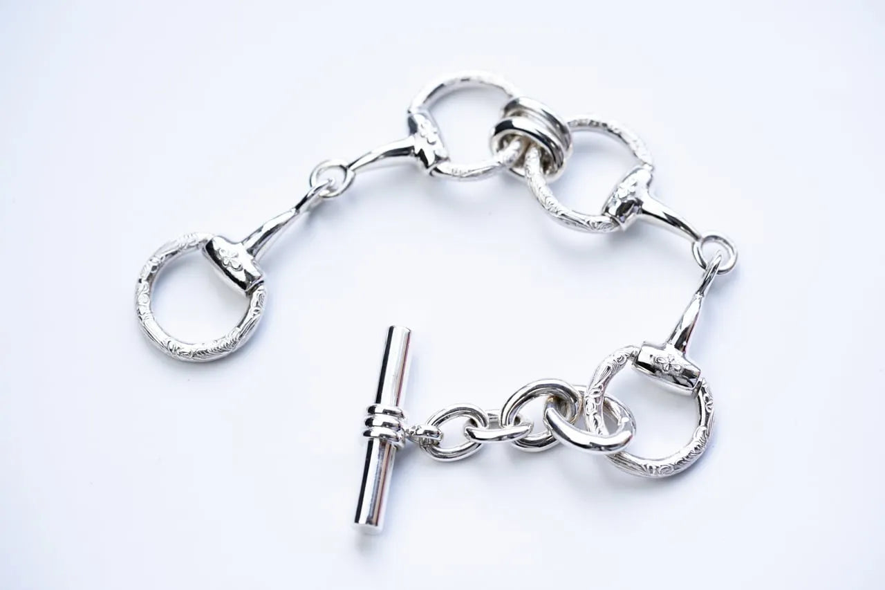 WAKAN SILVER SMITH - Horse bit bracelet (double) - SILVER