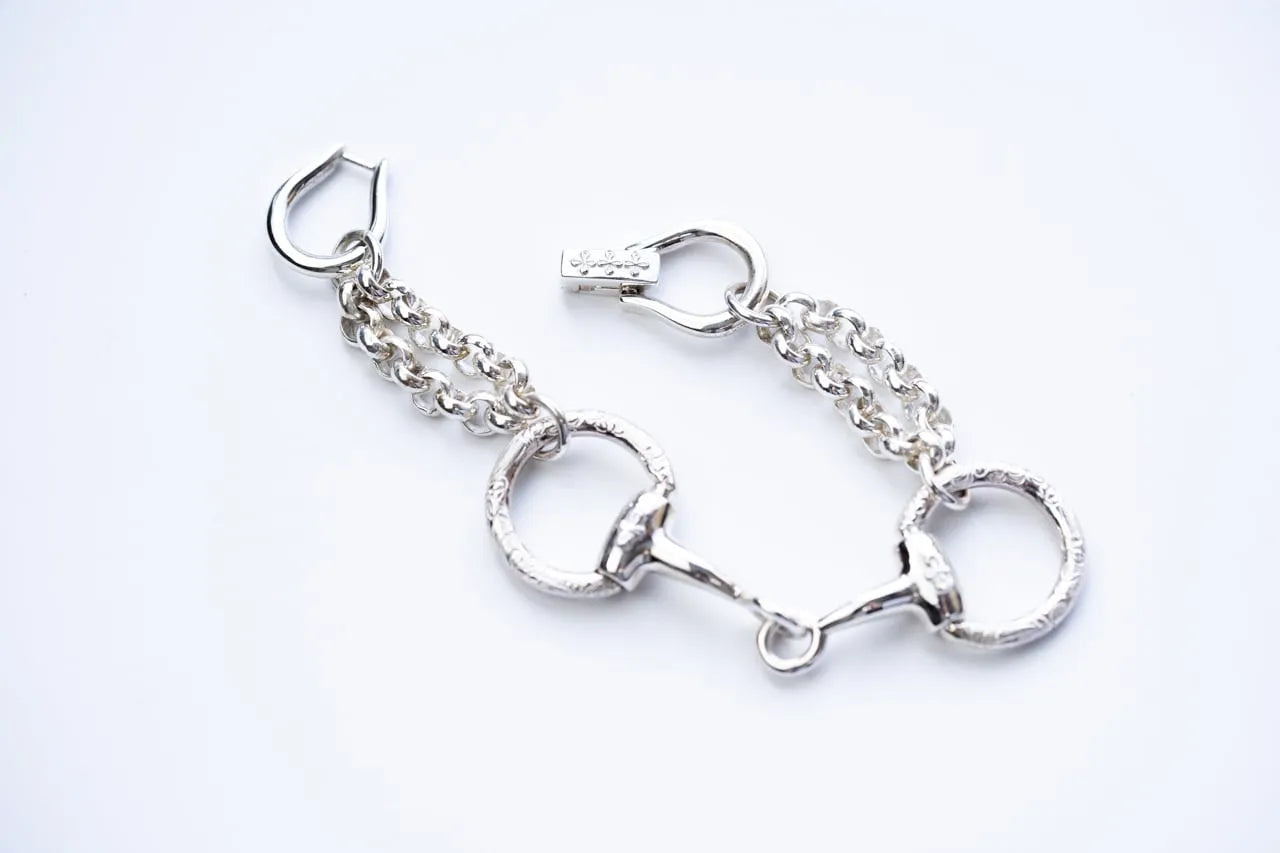 WAKAN SILVER SMITH - Horse bit bracelet L - SILVER