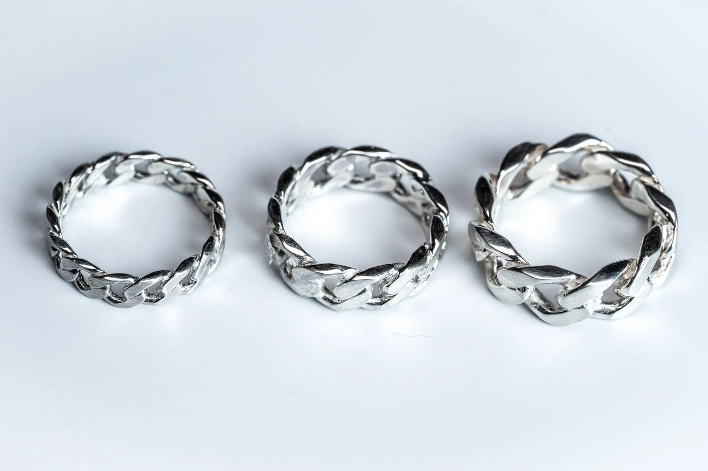WAKAN SILVER SMITH - Gourmette(グルメット) Chain ring L - SILVER