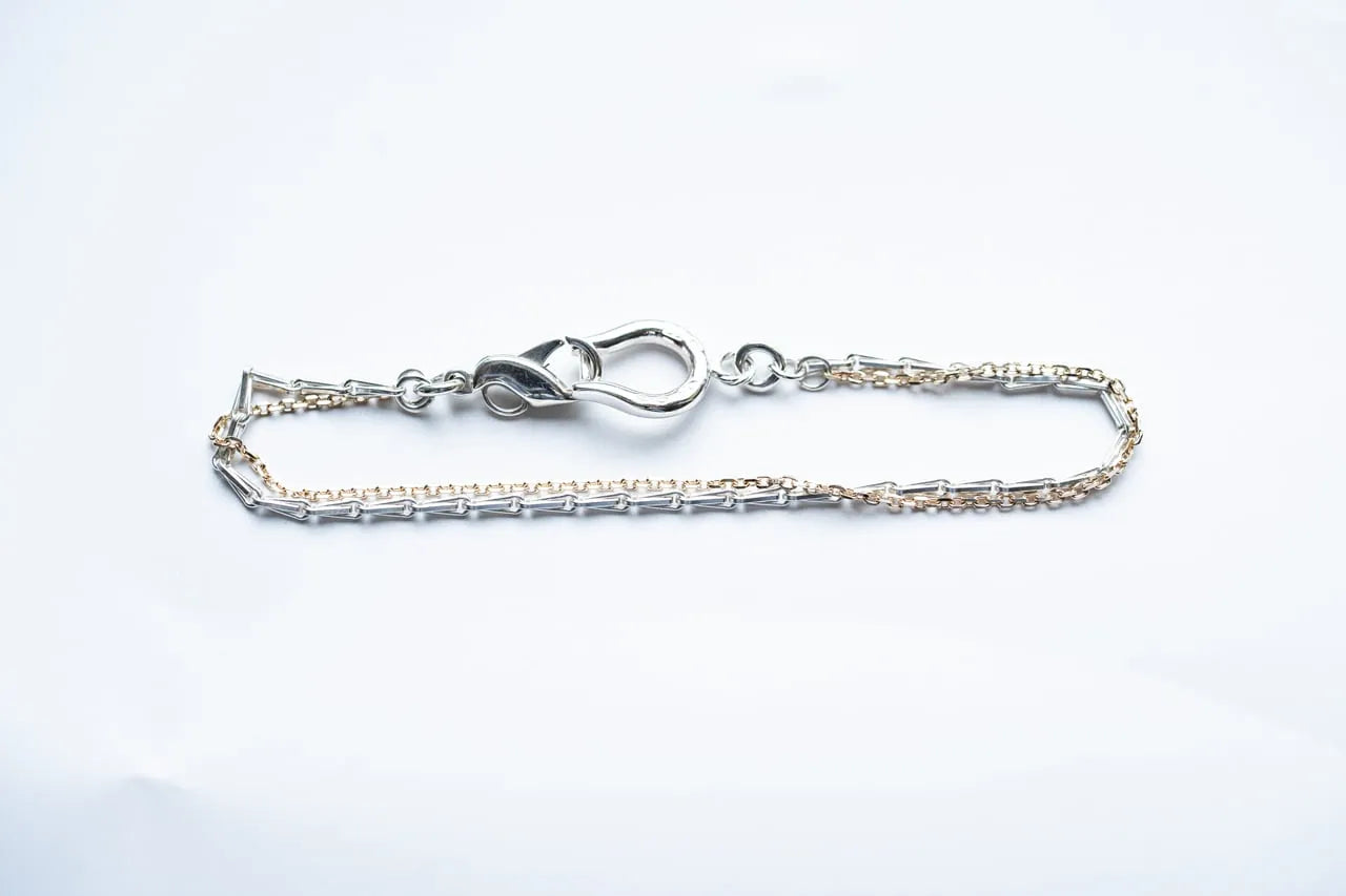 WAKAN SILVER SMITH - K10 Horse shoe combination bracelet (TYPE A) - SILVER