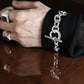 WAKAN SILVER SMITH - Hook connect bracelet gradually (XLARGE) - SILVER