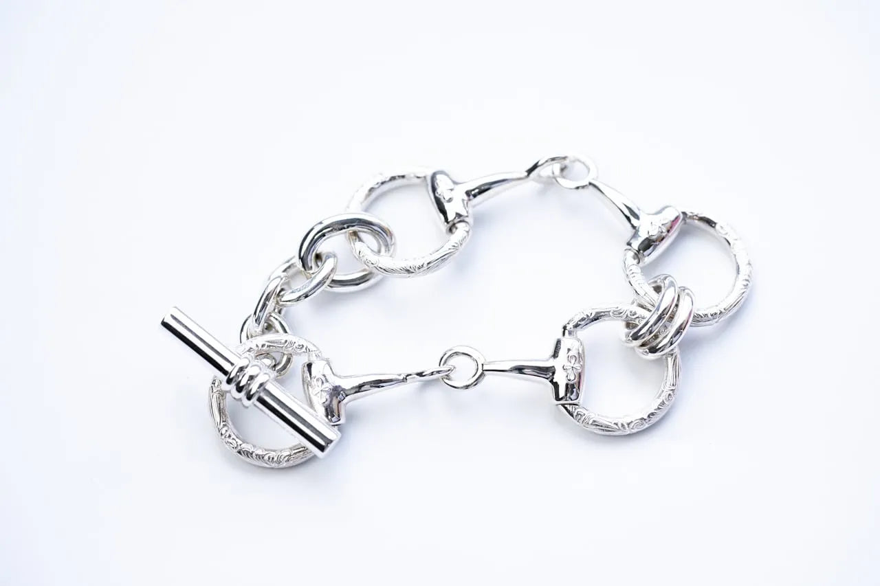 WAKAN SILVER SMITH - Horse bit bracelet (double) - SILVER