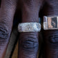 WAKAN SILVER SMITH - Arabesque half round ring L - SILVER