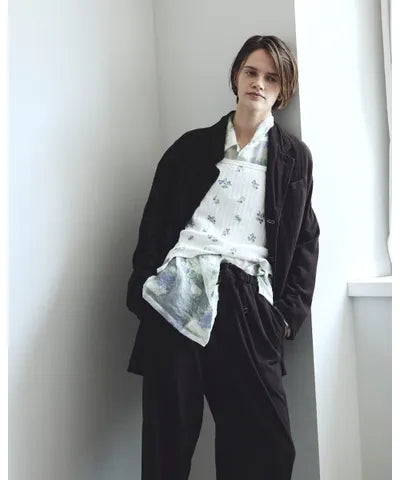 JOHN MASON SMITH / JANE SMITH - SILK NOIL GARMENT DYE PAJAMA PANTS - BROWN