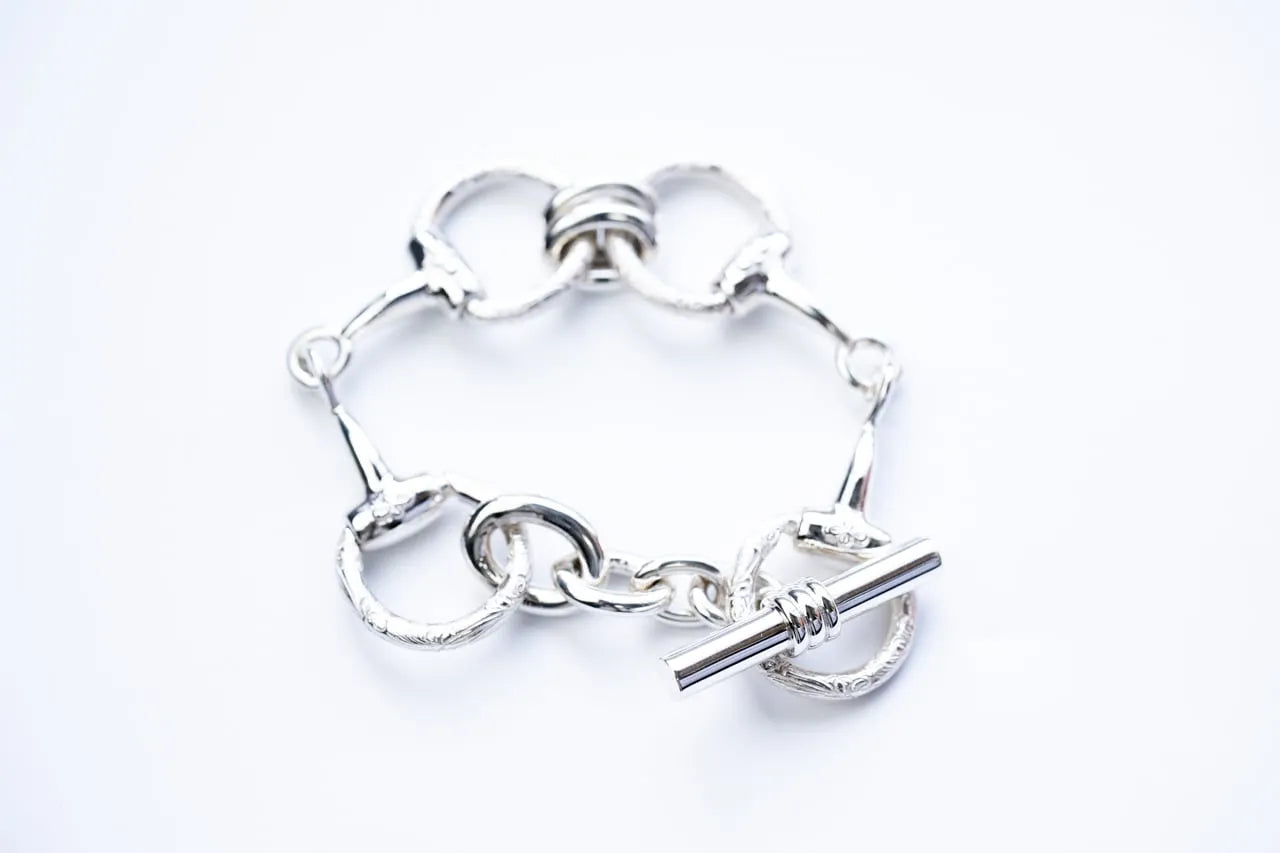 WAKAN SILVER SMITH - Horse bit bracelet (double) - SILVER