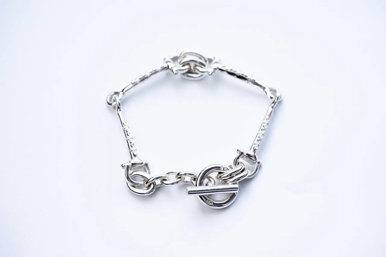WAKAN SILVER SMITH - Horse bit bracelet (elongated) - SILVER