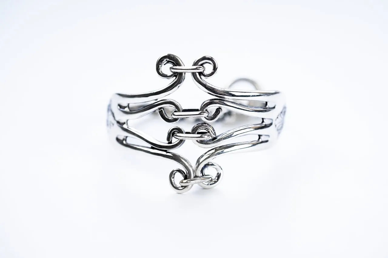 WAKAN SILVER SMITH - Double fork bracelet - SILVER