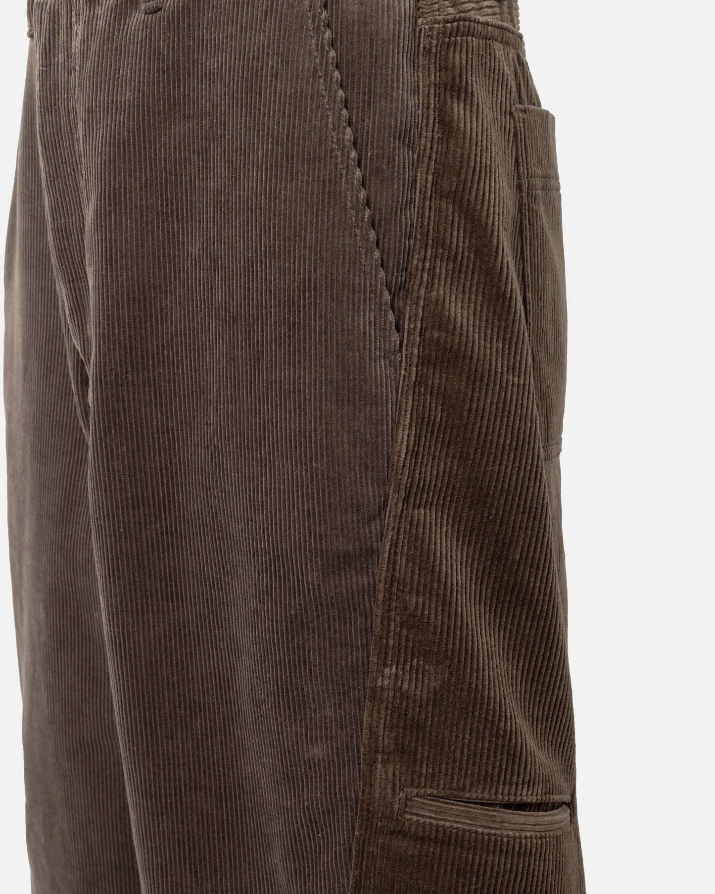 SimplyComplicated - CORD TWIST WORK PANTS - BROWN